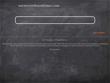 Tablet Screenshot of answersintheendtimes.com
